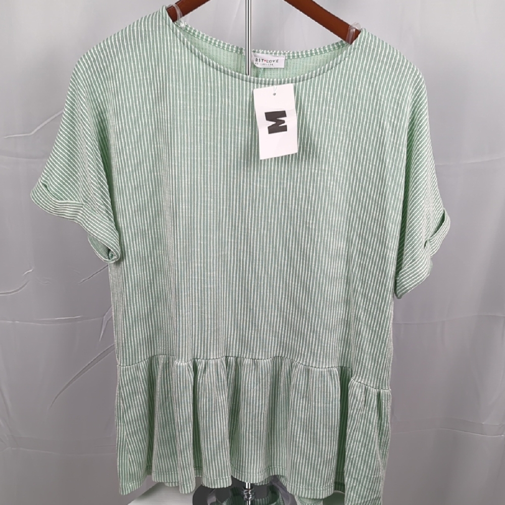 Universal Thread Mint Striped Short Sleeve Top